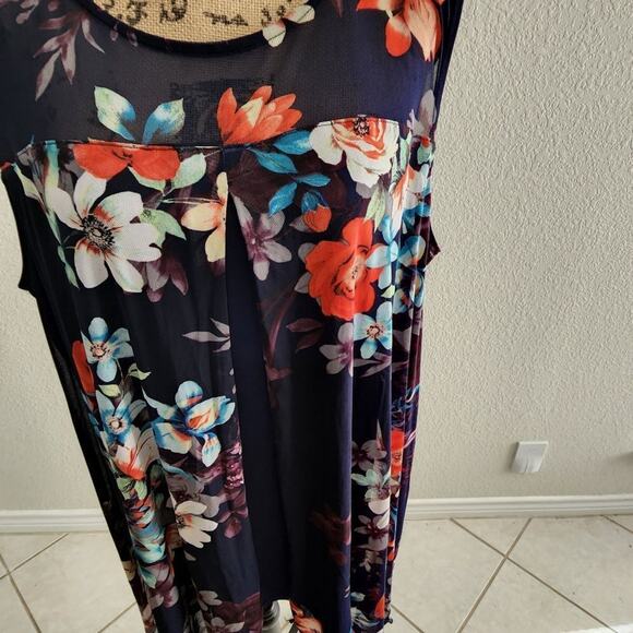 AVENUE floral cottage fly away blouse plus‎ size 22/24 - Picture 3 of 8